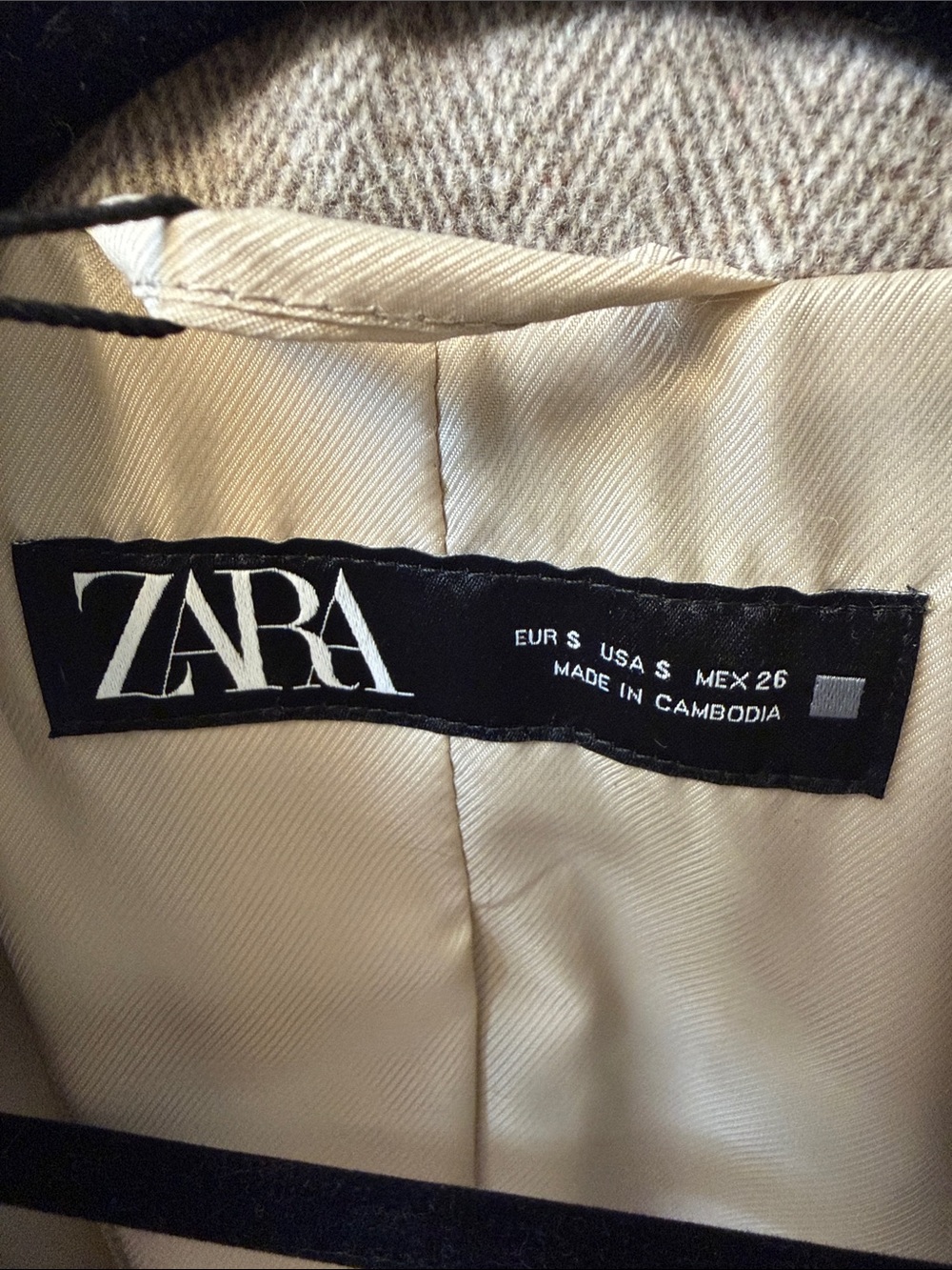 ZARA Women's Taupe Single-Button Tailored Blazer - Picture 2 of 3